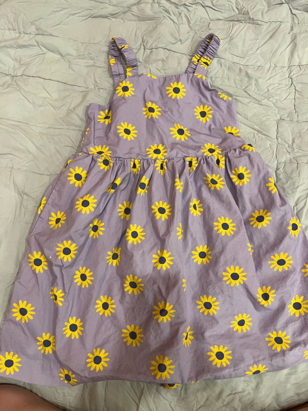 Primary kids sunflower dress. Size 6-7.